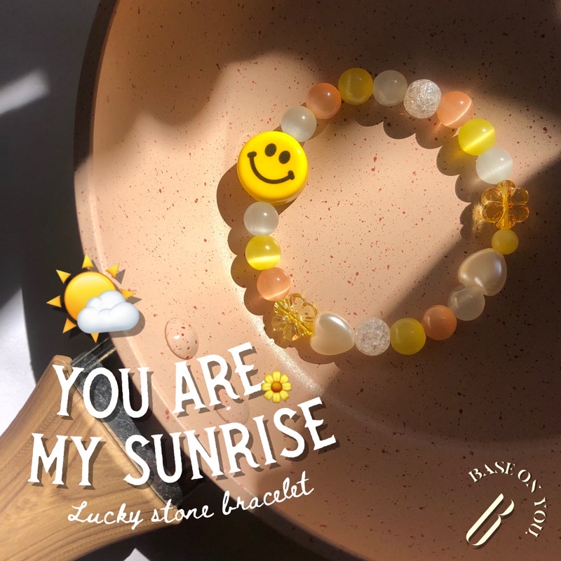 ราคาและรีวิวหินนำโชค Lucky stone bracelet : YOU ARE MY SUNRISE (กำไลข้อมือหินนำโชค) - BASE ON YOU