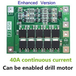 3s 40 a li - ion lithium แผ่นบอร์ดโมดูล pcb bms สําหรับสว่านมอเตอร์ 11 . 1 v 12 . 6 v lipo cell