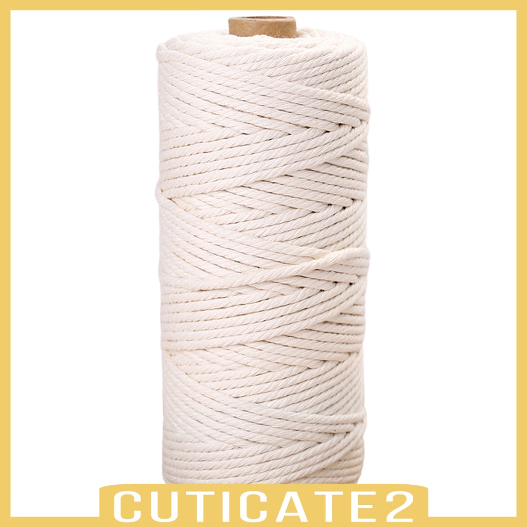 cuticate2-เชือกฝ้ายถัก-สําหรับงานหัตถกรรมมาคราเม่-diy-ยาว-100-เมตร-ขนาด-3-มม-4-มม-5-มม