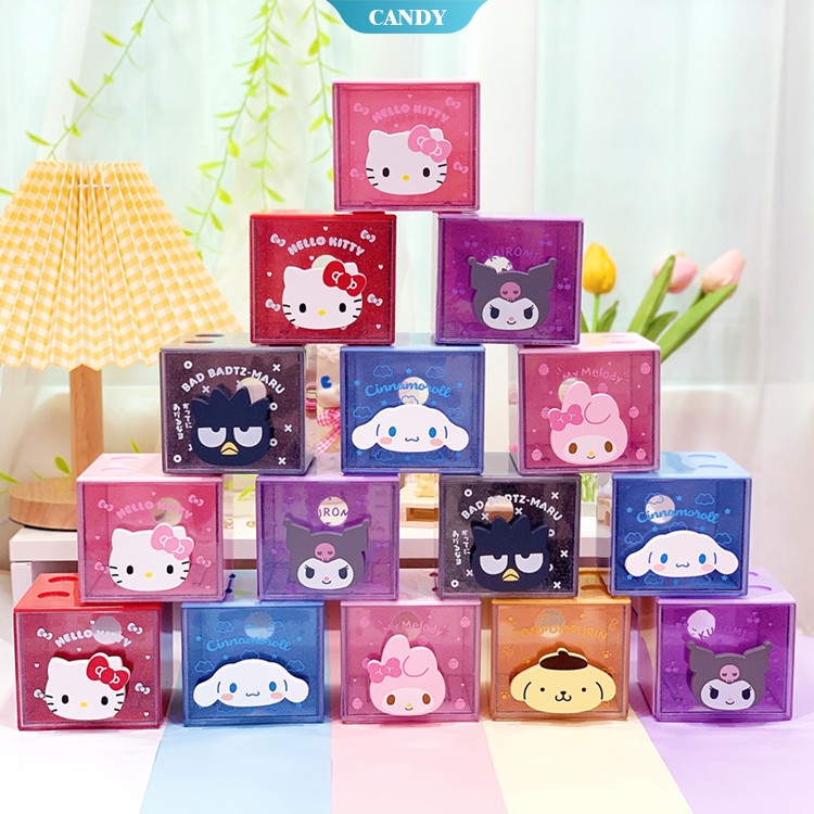 sanrio-kawaii-กล่องลิ้นชักเก็บเครื่องประดับ-ทรงสี่เหลี่ยม-ลายการ์ตูนคิตตี้-ซานริโอ้-คิตตี้น่ารัก-can