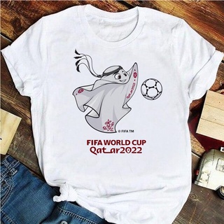 เสื้อยืดแขนสั้น พิมพ์ลาย Qatar FiFA World Cup สําหรับผู้ชาย และผู้หญิง 2022