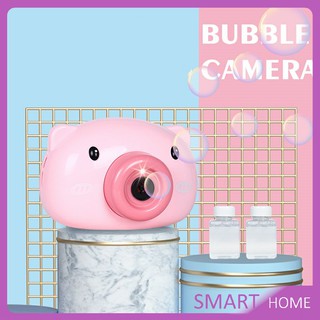 สินค้า กล้องหมูชมพูเป่าฟองสบู่ เครื่องเป่าฟองสบู่ ใส่ถ่าน เครื่องเป่าฟองสบู่ AAA  Bubble Machine