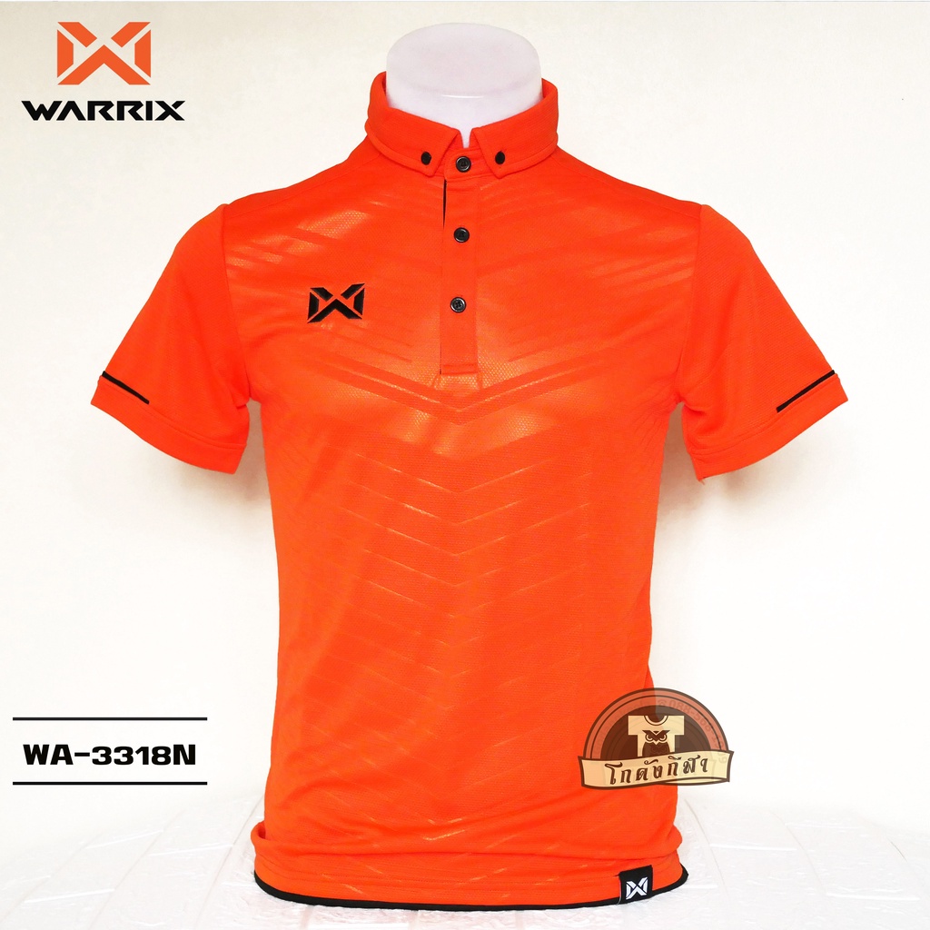 warrix-เสื้อโปโล-wa-3318n-สีส้ม-oa-วาริกซ์-วอริกซ์-ของแท้100
