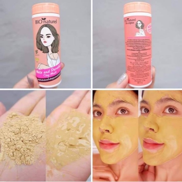 bio-naturel-white-and-perfect-clay-mask-white-and-poreless-clay-mask-สีม่วง-สีส้ม