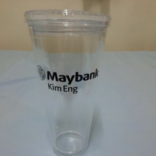 แก้วทั้มเบลอร์ของเเท้100%MAYBANK ของใหม่ขนาด8นิ้ว เก็บความเย็นนานมาก