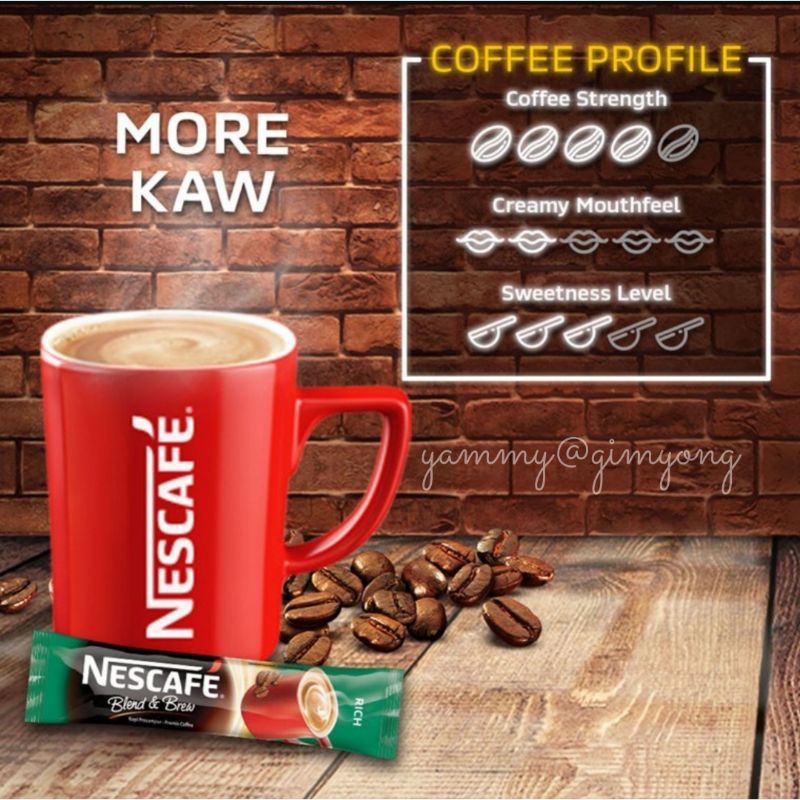 ภาพสินค้ากาแฟ Nescafe 3in1 Blend&Brew เนสกาแฟ สูตรสีแดงและสีเขียว นำเข้าจากมาเลเซีย จากร้าน thanatchayachuenjit บน Shopee ภาพที่ 5