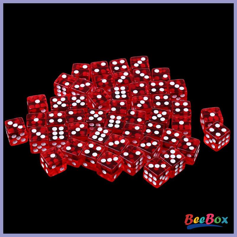 ภาพสินค้า50x Acrylic Board Game Dice Die Toy Polyhedral Dice for Roleplaying Game Toy จากร้าน szgqmyyx2.th บน Shopee ภาพที่ 4