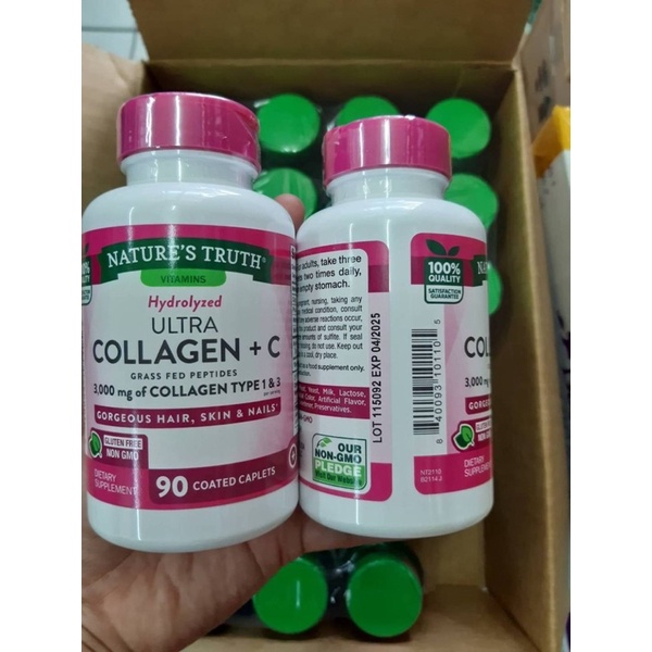Nature's Truth Ultra Hydrolyzed Collagen Type 1 & 3 3,000 mg plus