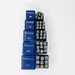 PHOENIX เหล็กตอกตัวเลข ตัวตอกเลข ชุดตอกตัวเลข ที่ตอกตัวเลข ขนาด 3MM- 8MM ( Metal Stamping Kit )