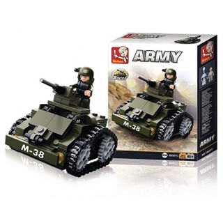 ของเล่นตัวต่อเลโก้ทหาร รถถังยานเกราะ Sluban Armored Vehicle ARMY M38-B0587C