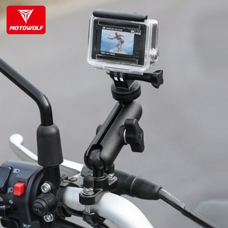 ภาพขนาดย่อของภาพหน้าปกสินค้าMotowolf ที่ยึดกล้อง Action cam, Gopro สำหรับติดมอเตอร์ไซด์ จากร้าน scmthailand บน Shopee