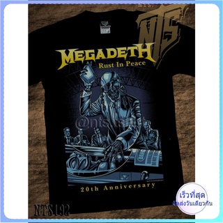 Megadeth Rust In Peace ROCK เสื้อยืด เสื้อวง เสื้อดำ สกรีนลาย ผ้าหนา  T SHIRT S M L XL XXL