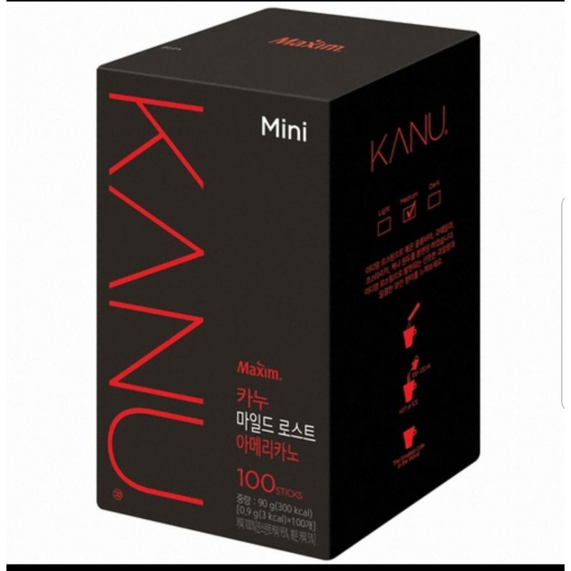 Maxim MINI KANU Mild Roast (9gram)กาแฟเกาหลีกาแรส Americano | Shopee ...