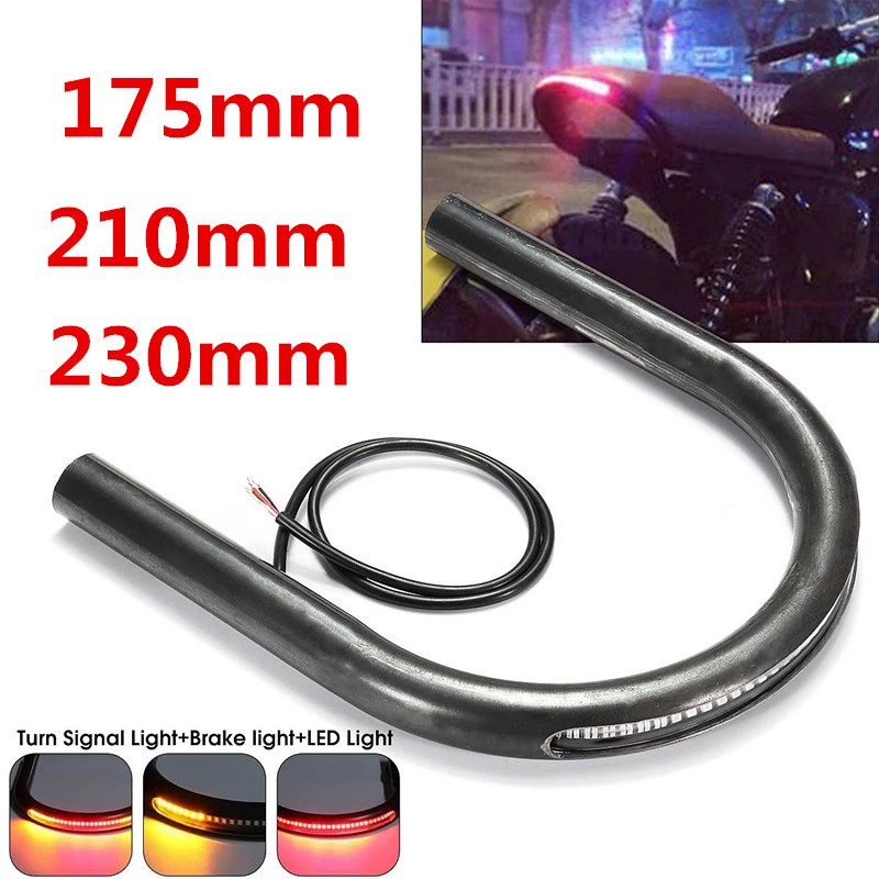 20 มม.Universal Cafe Racer Seat Frame Hoop Brat สไตล์ Loop LED เบรค ...