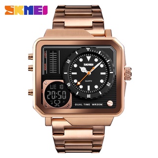 SKMEI Men Digital Electronic Watch Stainless Steel Strap Watches Day Date Display Personality Alarm Watchs Relogio