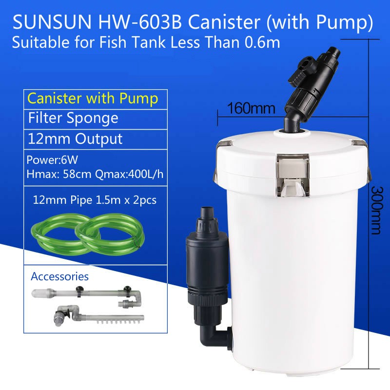 Sunsun ไส้กรองกระป๋อง HW-603B / LW-603B (พร้อมปั๊ม) สําหรับตู้ปลา ไม่ ...