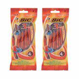 BIC บิค มีดโกนหนวด 3 กริ๊ป - 2 ห่อ/ห่อ 4 ด้าม (รวมทั้งหมด 8 ด้าม)