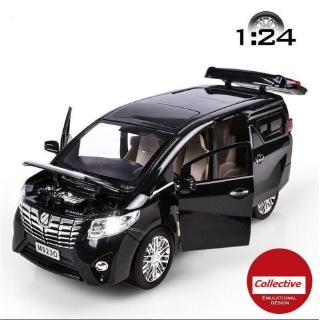 1:24 Toyota Alphard โมเดลรถยนต์อัลลอย มีเสียง และไฟ ของเล่นสําหรับเด็ก