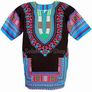Dashiki African Shirt Cotton Hiphop เสื้อจังโก้ เสื้อโบฮีเมียน ad13c