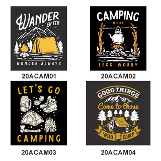 โลโก้ แคมปิ้ง Camping โลโก้รีดติดเสื้อ ตัวรีด สติ๊กเกอร์ติดผ้า