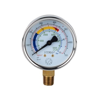 เกจ์วัดแรงดัน SUMO 63mm. Pressure Gauge แบบแห้ง  เกลียวออกล่าง 1/4" ใช้ได้ทั้งระบบลมและน้ำ  1-250 บาร์ เกจ์แห้ง เกจ์ลม เกจ์แรงดัน อะไหล่ เกจ์