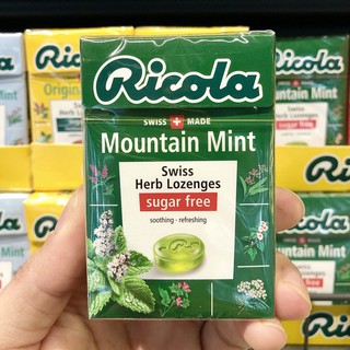 ริโคลา ลูกอมสมุนไพร ปราศจากน้ำตาล 40 กรัม เมาท์เทน มินต์ (Mountain Mint)
