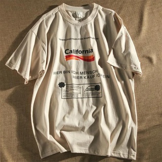 Plus SIZE เสื้อยืดแขนสั้น ทรงหลวม สไตล์อเมริกัน เหมาะกับฤดูร้อน สําหรับผู้ชาย และผู้หญิง