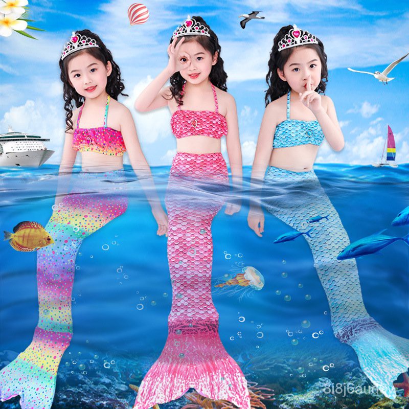 รูปภาพของ‍ ️COD ‍ ️ชุดนางเงือก หางนางเงือก ชุดว่ายน้ำนางเงือก ชุดว่ายน้ำเด็ก ชุดว่ายน้ำ 1 set ได้ถึง 3 ชุดว่ายน้ำเด็กผู้หญิงลองเช็คราคา