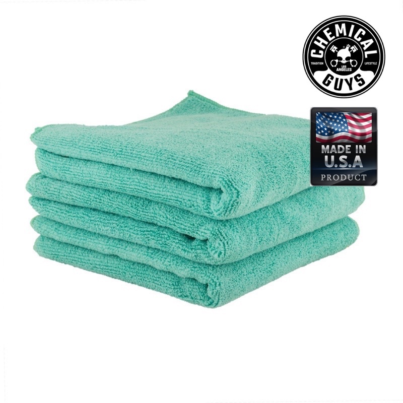 Chemical Guys Workhorse Microfiber Towel (Metal) - 24in x 16in - Gray - 3 Pack