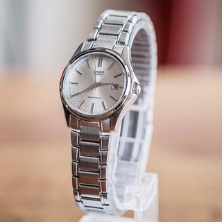 Casio นาฬิกา  รุ่น LTP-1183A-7A นาฬิกาข้อมือผู้หญิง สายแสตนเลสสีเงิน หน้าปัดเงิน - ของแท้ 100% ประกัน 1 ปีเต็ม