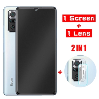 2 in 1 ฟิล์มเลนส์กล้อง + ฟิล์มกระจกนิรภัยด้าน Xiaomi Mi Redmi Note 7 8 9 10 Pro 9s 8A 9T 10T Poco X3 NFC M3 F3 F1 F2