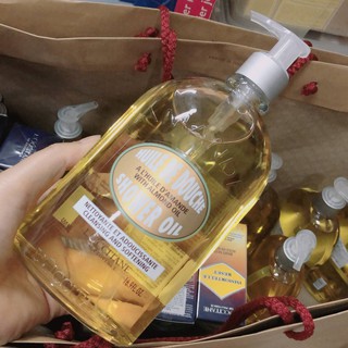 LOccitane Almond Cleansing & Soothing Shower Oil 500ml.ฉลากไทย