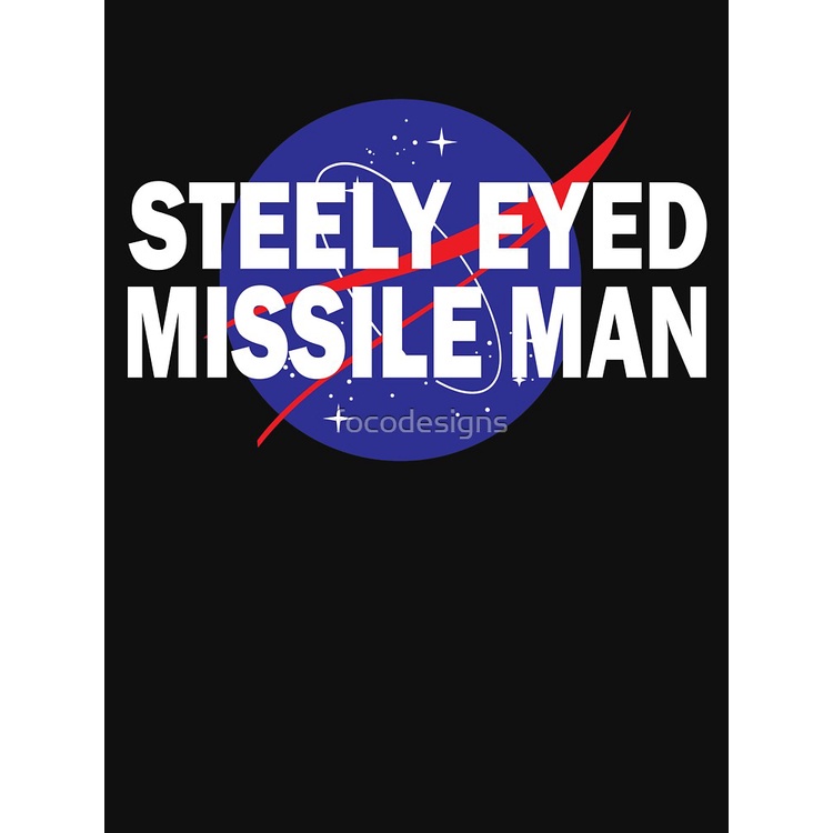 terdiny-เสื้อยืดผู้ชายและผู้หญิง-nasa-logo-inspired-steely-eyed-missile-man-design-essential-t-shirt-sports-t-shirt