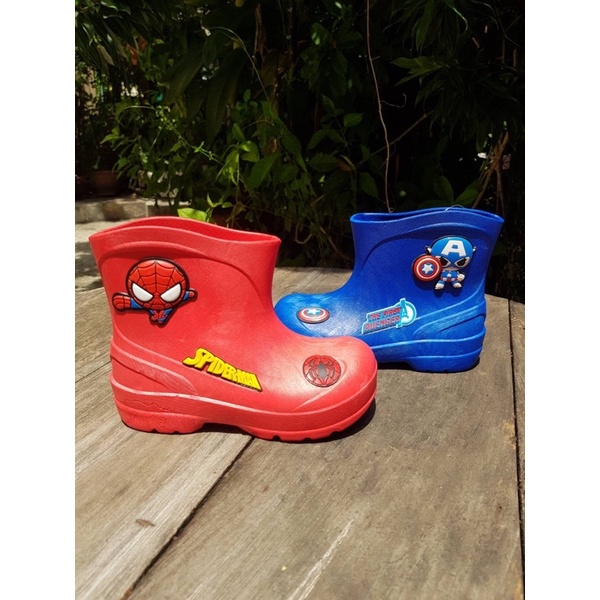 ภาพสินค้าNFshoes บูทเด็ก บูทยางกันน้ำ ลายลิขสิทธิ์แท้ รองเท้ายางกันน้ำ งานการ์ตูนนูน 3D ลาย Spiderman มินนี่ คิตตี้ กัปตัน จากร้าน nfshoesthailand บน Shopee ภาพที่ 4