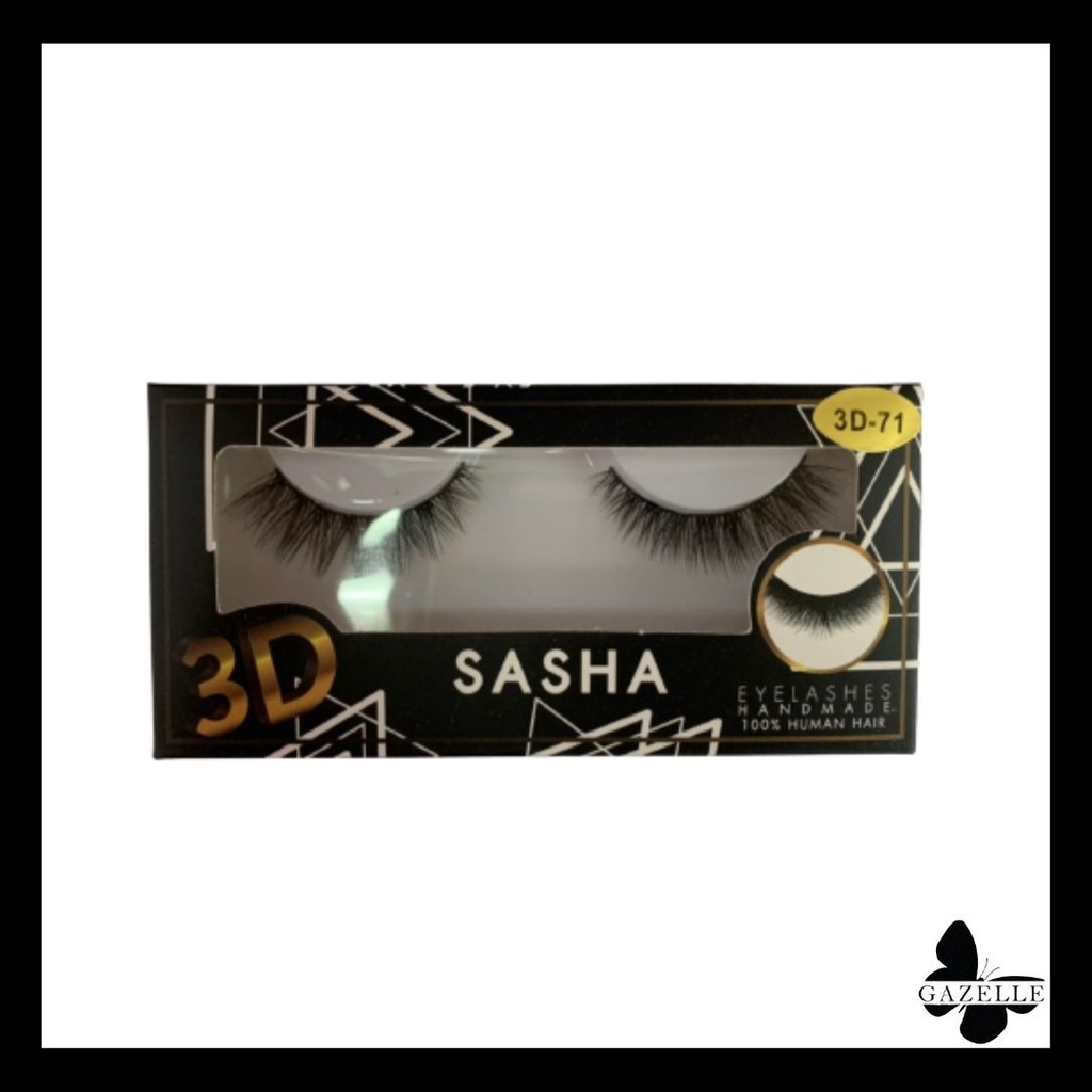ภาพหน้าปกสินค้าขนตาปลอม sasha 3D eyelashes handmade 100% human hair