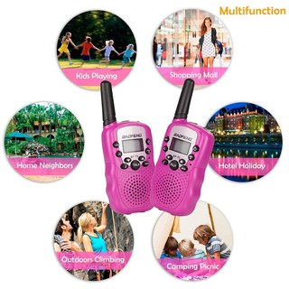 2pcs Hotsale Children Mini Kids UHF Walkie Talkie BF-T3 Baofeng FRS Two Way Radio Comunicador (pink) #2443