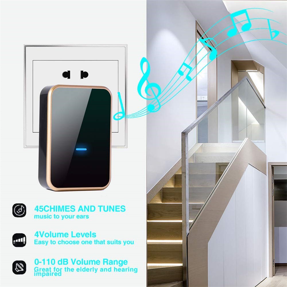 ชุนฮีกริ่งประตู-waterproof-doorbell-3-volume-1-receiver-and-2-button