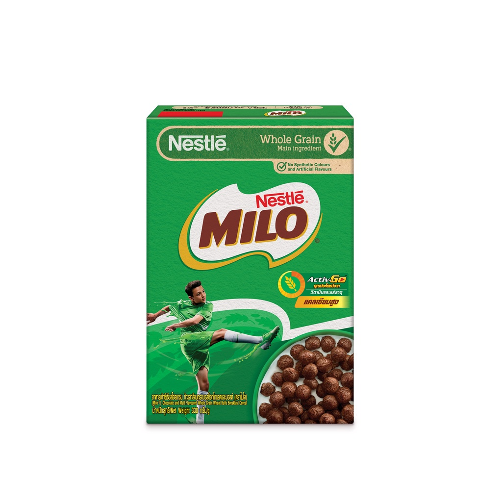 ภาพหน้าปกสินค้าMILO CEREAL ไมโล ซีเรียล อาหารเช้า ซีเรียล โฮลเกรน ข้าวสาลีอบกรอบรสช็อกโกแลตและมอลต์ 300 กรัม จากร้าน nestle_foodbeverage_official บน Shopee