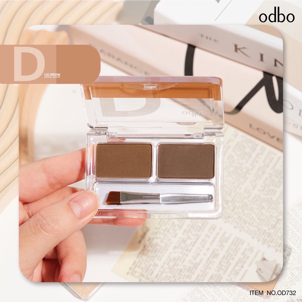 odbo-duo-brow-powder-palette-od732-โอดีบีโอ-พาเลทแต่ง-คิ้วชนิดฝุ่น-2-สี-เนื้อเนียนละเอียด-เม็ดสีชัด-ติดทน