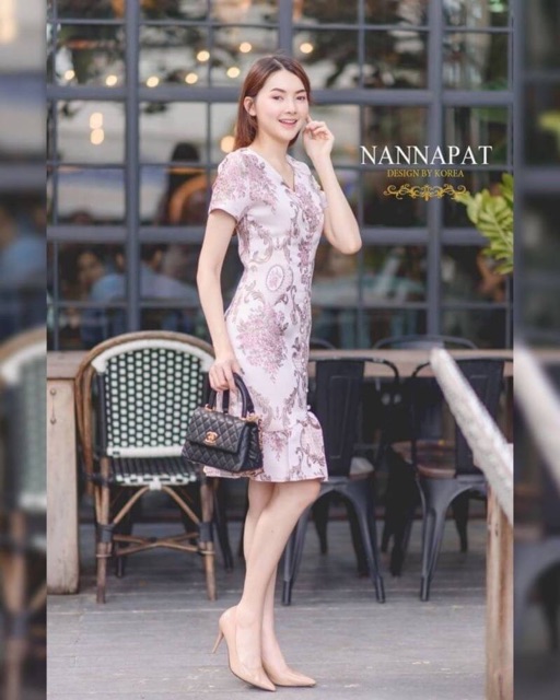 dress-งานสุดคลาสสิค-เป็นงานปักทั้งชุดนะค่ะ-ผ้าหนา-ผ้าดีจริงๆค่ะ-ป้าย-nannapat