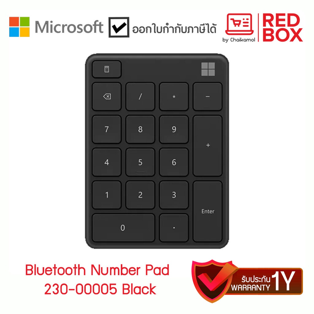 microsoft-number-pad-bluetooth-black-23o-00005-แป้นตัวเลข-สีดำด้าน-ประกัน-1-ปี