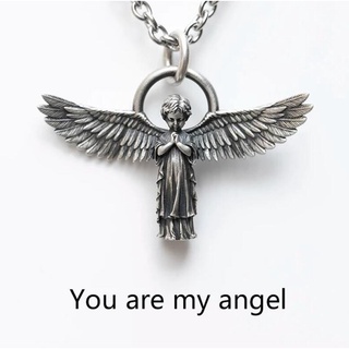 You Are My Angel สร้อยคอแฟชั่น สีเงิน Guardian Angel สร้อยคอโซ่ สําหรับผู้ชาย ผู้หญิง ของขวัญวันเกิด เครื่องประดับแฟชั่น