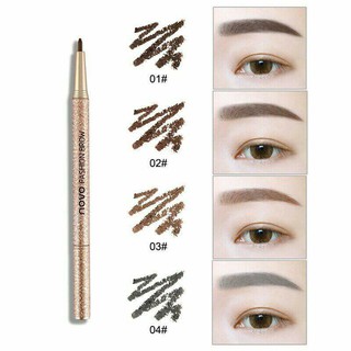 ภาพขนาดย่อของภาพหน้าปกสินค้าNo.5146 NOVO FASHION BROW Eyebrow โนโว ดินสอเขียนคิ้ว แบบหมุน แถมไส้ดินสอ + บล๊อกคิ้ว 3 ชิ้น พร้อมไส้ดินสอเปลี่ยน3แท่ง จากร้าน newfaces บน Shopee ภาพที่ 3