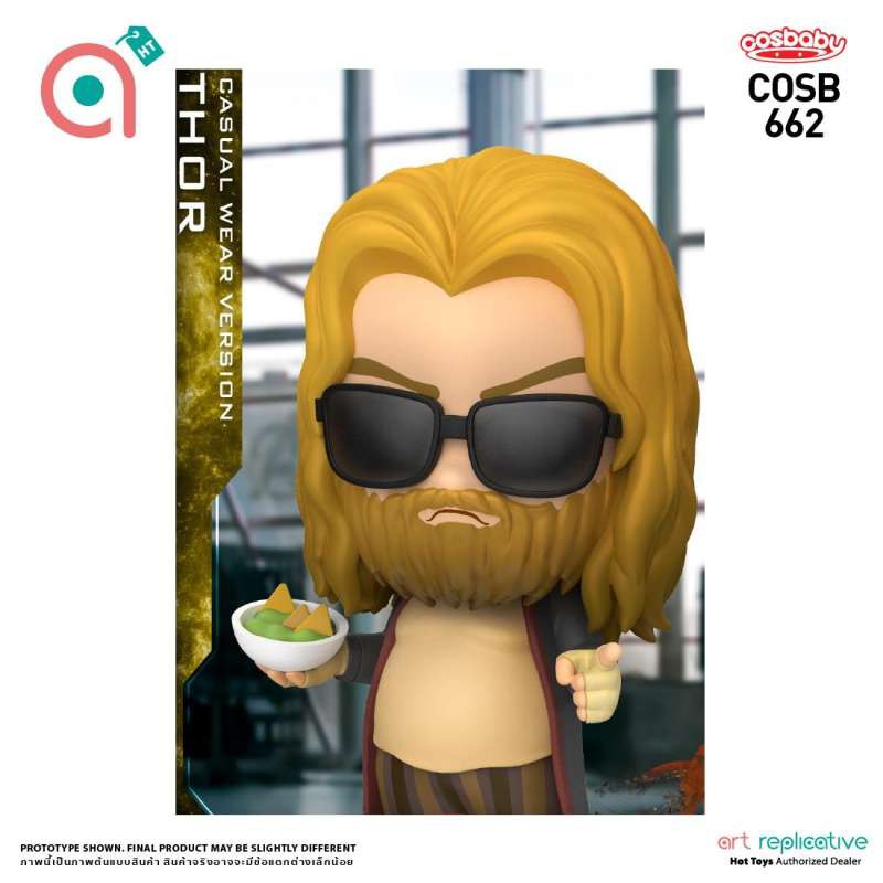 cosbaby-thor-casual-wear-version-bobble-head-โมเดล-ฟิกเกอร์-ตุ๊กตา-from-hot-toys