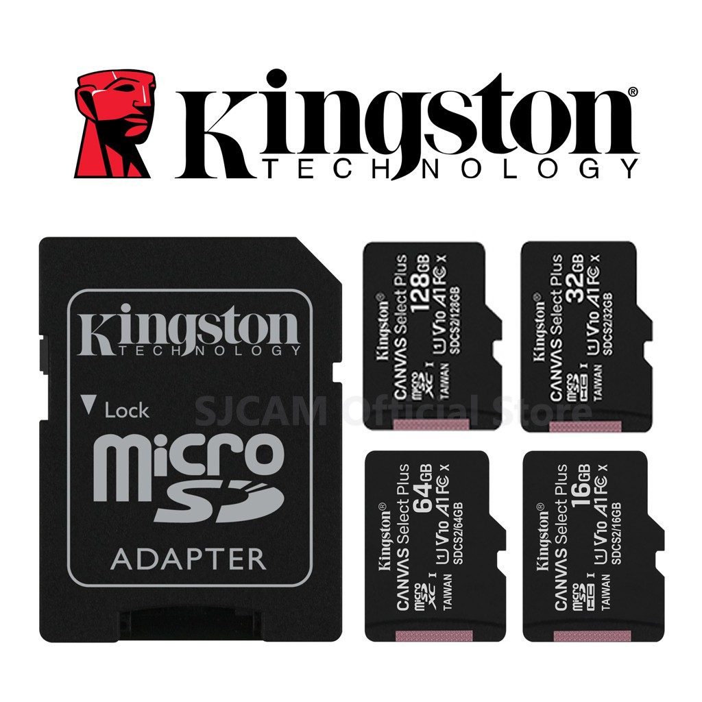 ภาพสินค้าKingston Micro SD Card 16,32,64,128 GB (SDCS2) Canvas Select Plus Class10 UHS-I 100MB/s มี SD Adapter ประกัน Lifetime จากร้าน sjcam_officialstore บน Shopee ภาพที่ 1