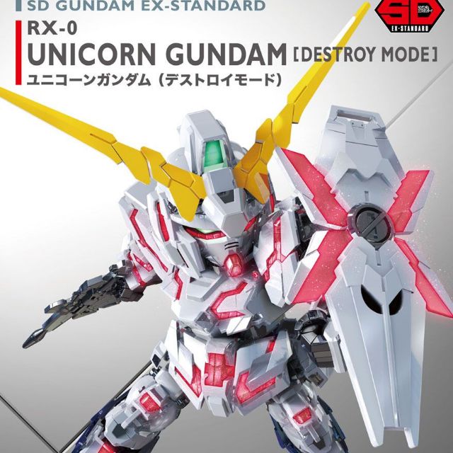 Bandai Hobby - Gundam UC - 005 Unicorn Gundam (vernietigingsmodus) SD EX-standaard modelbouwpakket