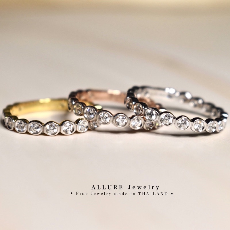 แถมฟรีกล่องจิวเวอร์รี่-แหวนเพชรเงินแท้ชุบเคลือบทองคำขาว-darin-allure-jewelry