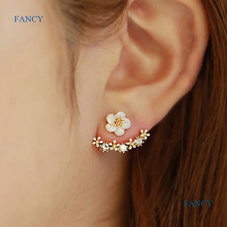 Fancy ต่างหูสตั๊ด รูปดอกเดซี่ แฟชั่นเกาหลี สําหรับผู้หญิง