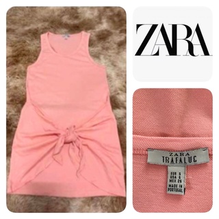 เดรส zara สีชมพูกุหลาบ size s