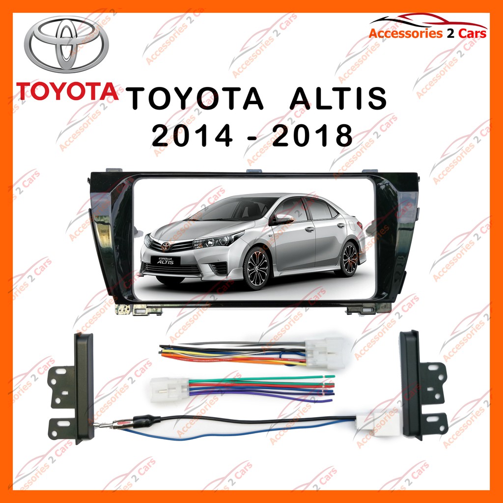 หน้ากากวิทยุรถยนต์-toyota-altis-ดำเงา-รถปี-2014-2017-รหัส-nv-to-090